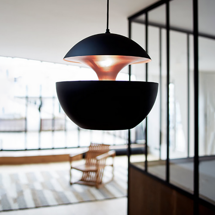 Светильник Lampe Here Comes The Sun D35 см / H33 см Черный + Золотой