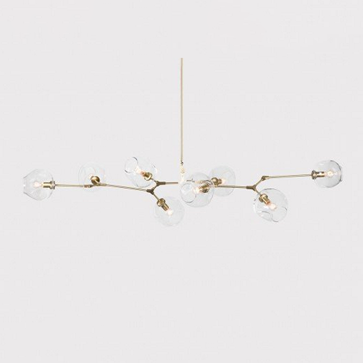 Люстра Branching Bubbles 8 Gold в стиле Lindsey Adelman