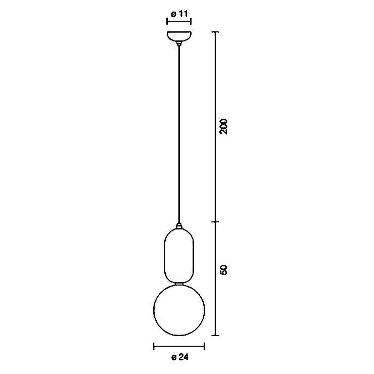 Светильник Parachilna  Aballs D25 черный