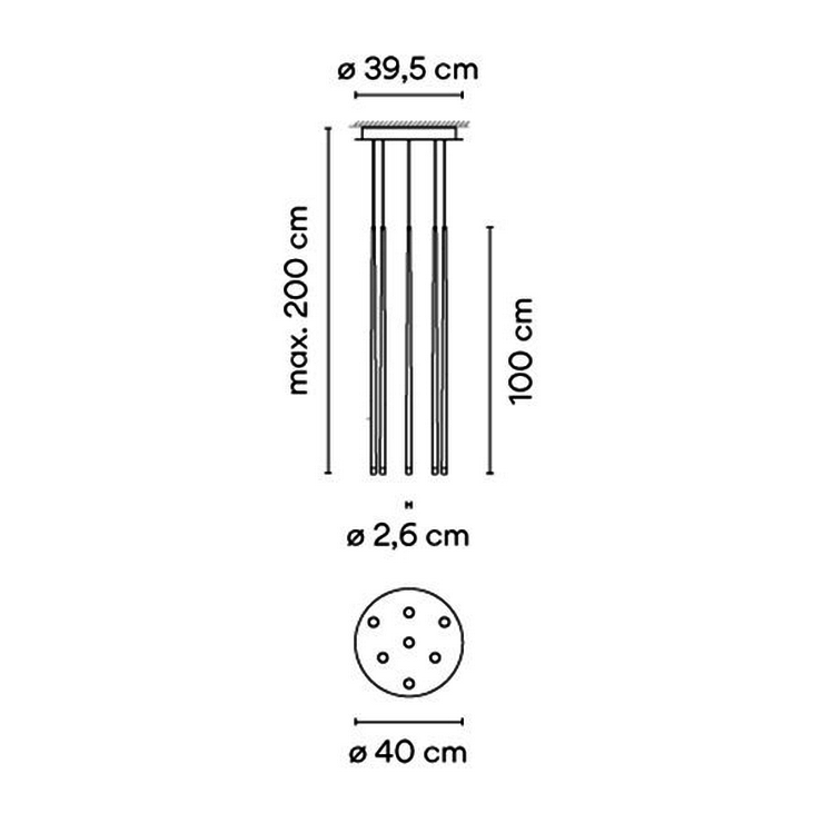 Светильник Slim 7 Gold Round в стиле Vibia