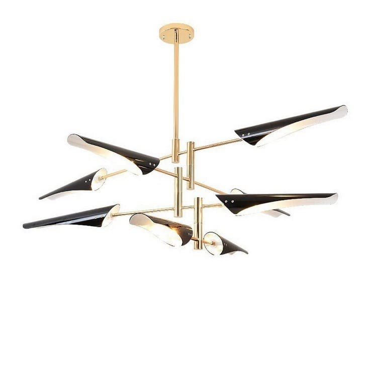 Люстра Sirius 8 чёрный