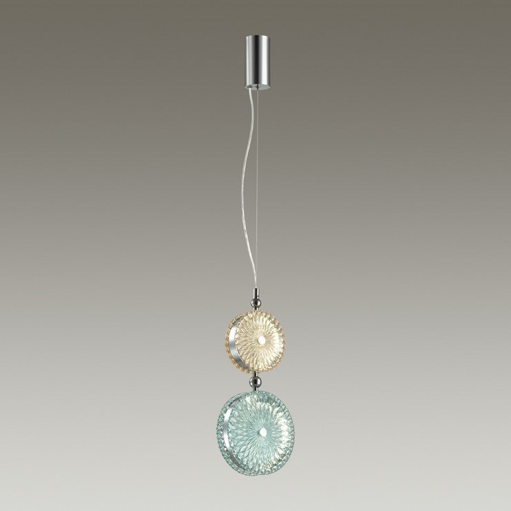 Светильник подвесной Lolly Pop Chrome yellow/blue