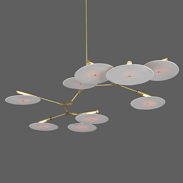 Люстра подвесная Branching Disc 9 Gold
