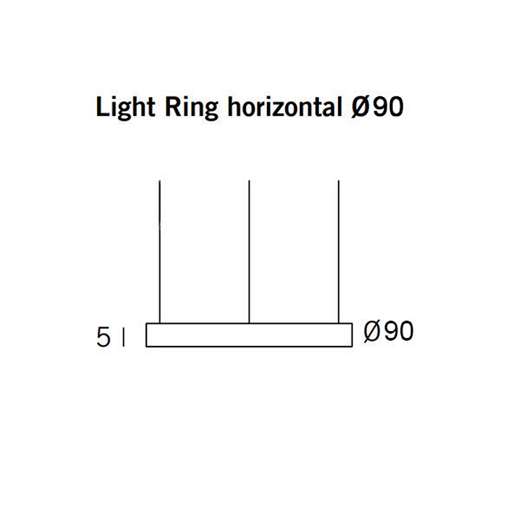 Светильник Light Ring Horizontal D90 Copper в стиле Henge