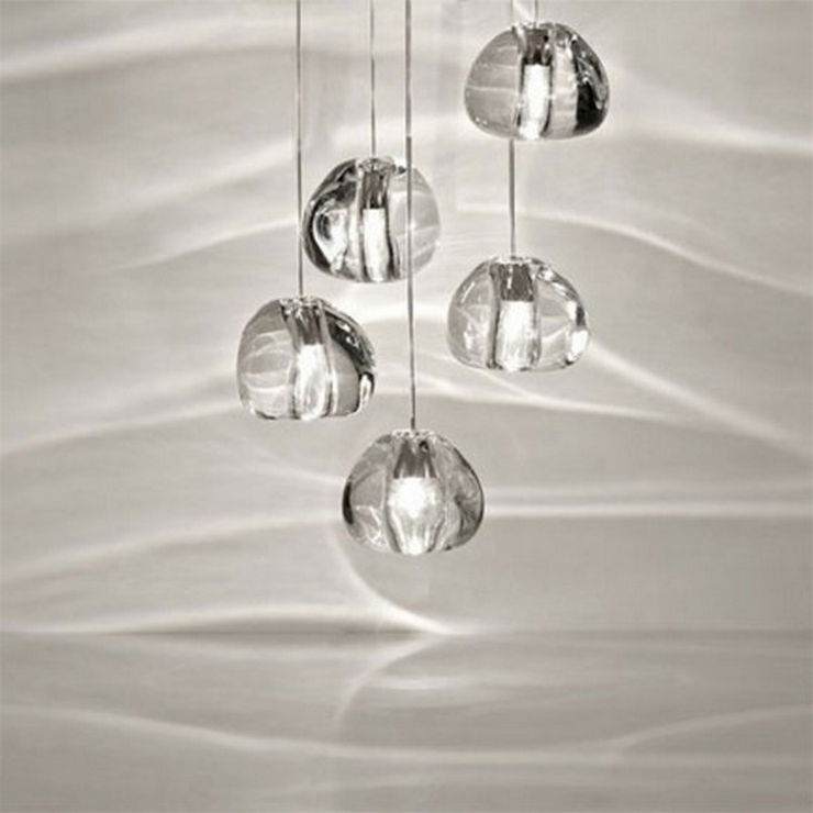 Светильник подвесной Mizu 5 Five Pendant Chandelier в стиле Terzani