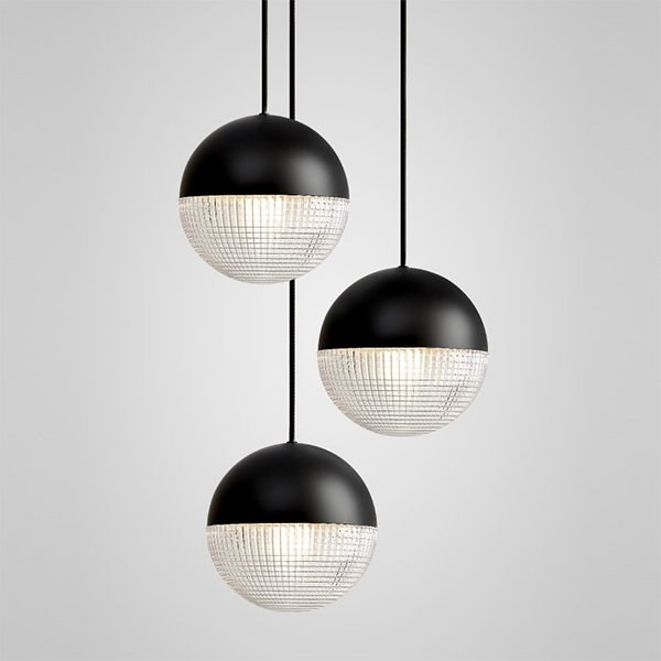Lens Flair Chandelier 3  Black в стиле Lee Broom