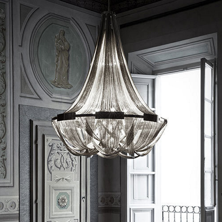 Люстра подвесная  Soscic D100 серебряный