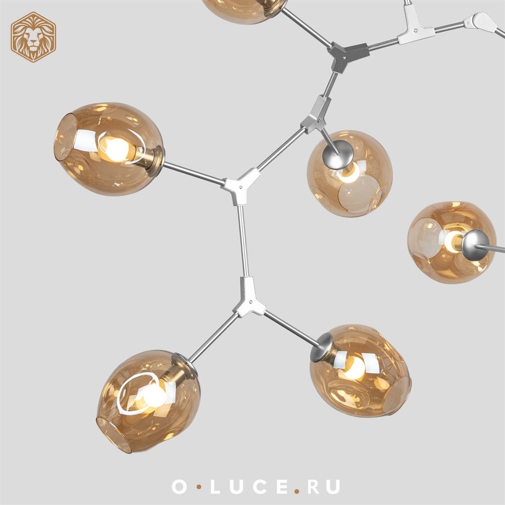 Люстра Branching Bubbles 11 Nickel в стиле Lindsey Adelman