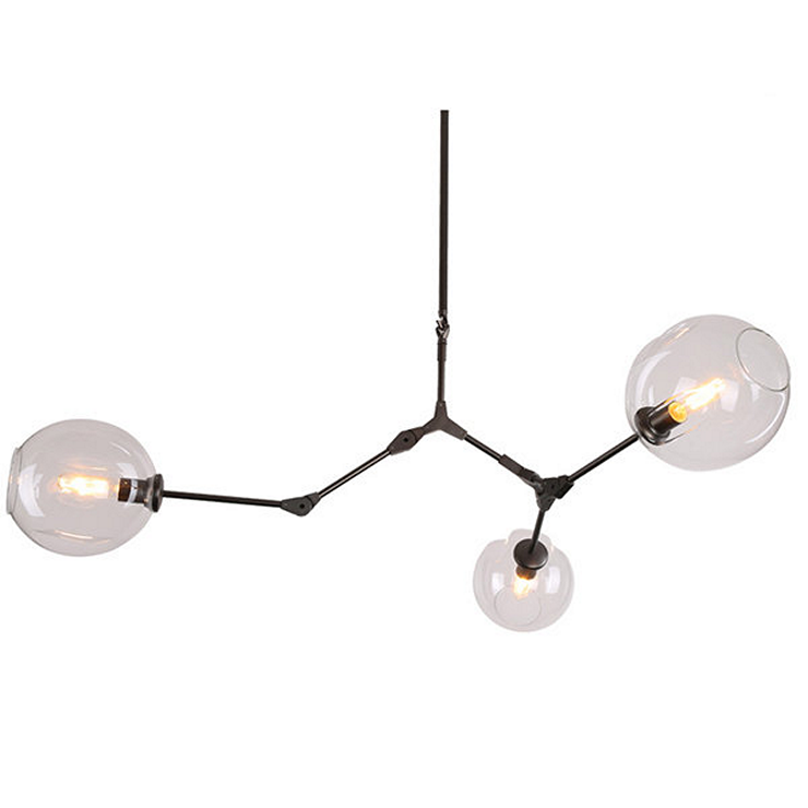 Люстра Branching Bubbles 3 Black в стиле Lindsey Adelman