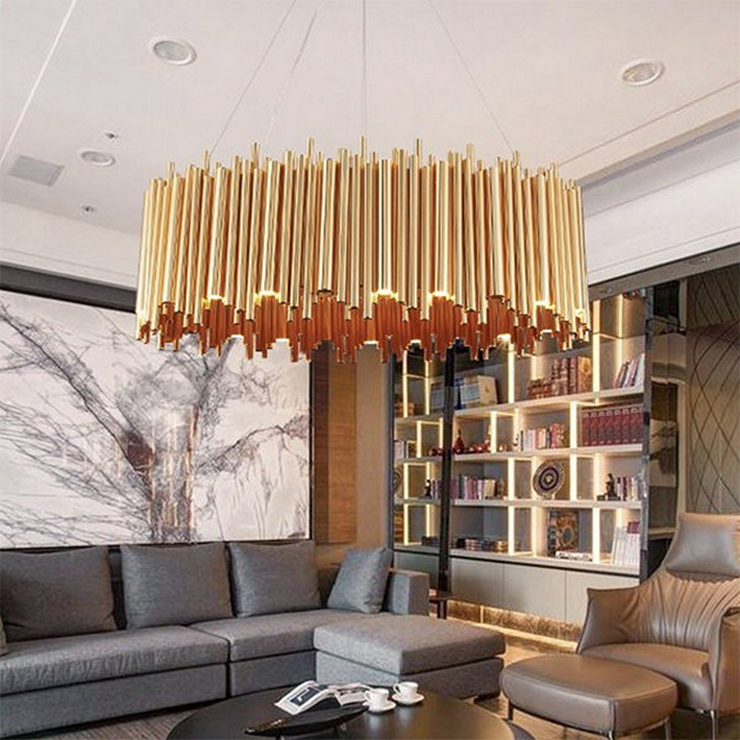 Люстра подвесная Brubeck D80 Gold в стиле Delightful