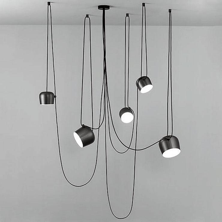 Светильник подвесной Aim 7 Black в стиле Flos