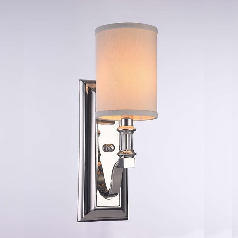 Бра Louisville, Nickel Clear crystal Shade beige L11.5*H40*Sp18 сm