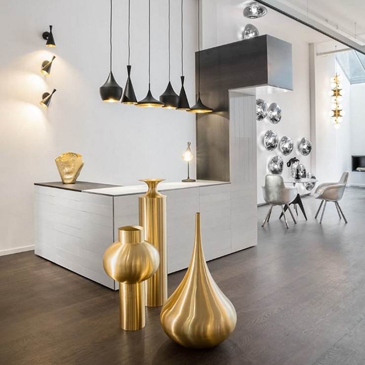 Светильник Beat Light Wide Black в стиле Tom Dixon