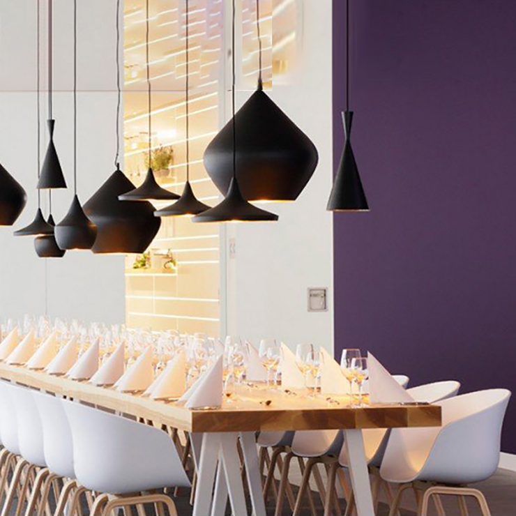 Светильник Beat Light Stout Black D50 см / H48 см Черный в стиле Tom Dixon