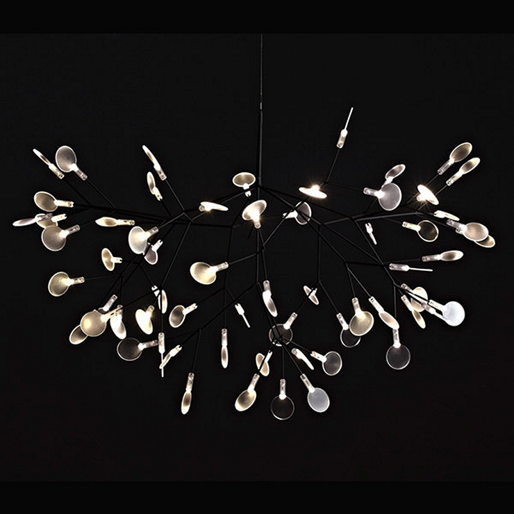 Люстра Heracleum 2 D98  черный в стиле Moooi