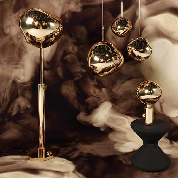 Торшер Melt Gold в стиле Tom Dixon