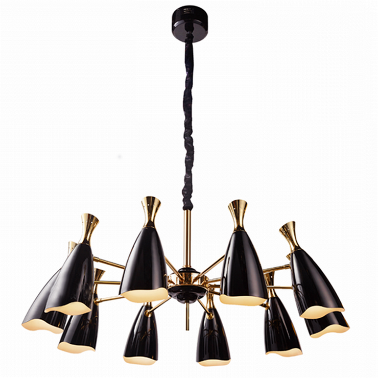 Люстра Duke Round 8 Black в стиле Delightful