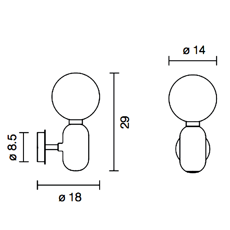 Бра Parachilna Aballs A медный