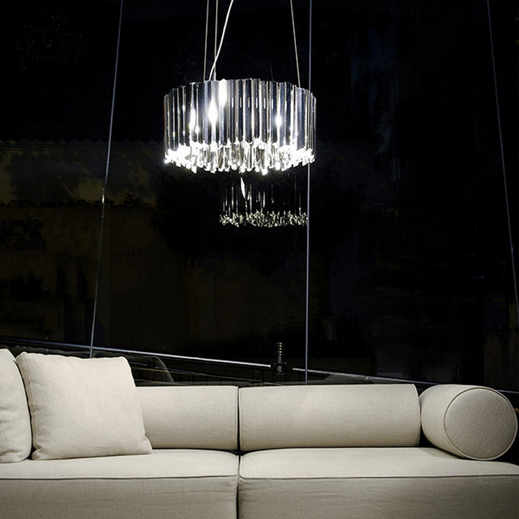 Люстра Facet 12 Chrome в стиле Tom Kirk