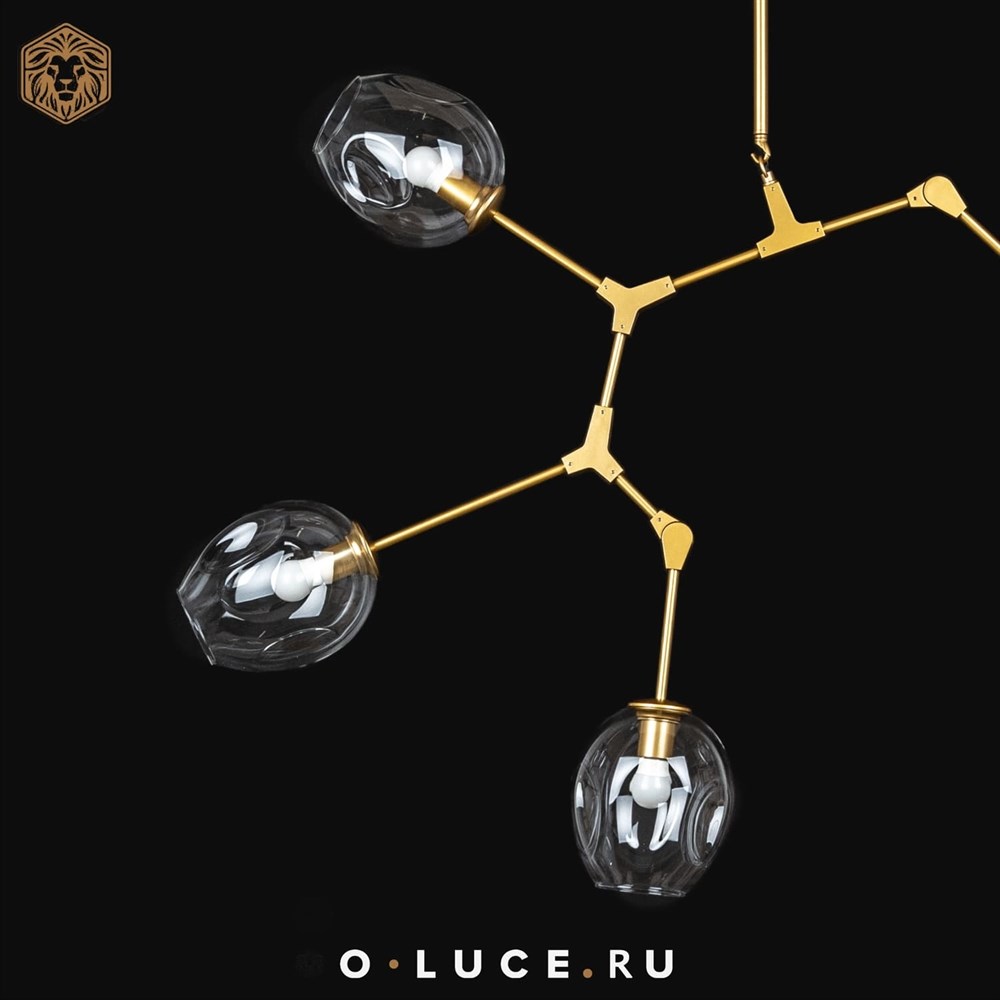 Люстра Branching Bubbles 5 Gold в стиле Lindsey Adelman