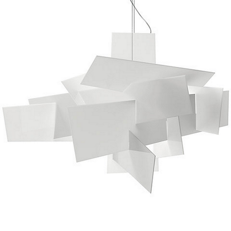 Люстра потолочная, подвесная Big Bang Д 65 см/Ш 65 см/В 45 см Белый