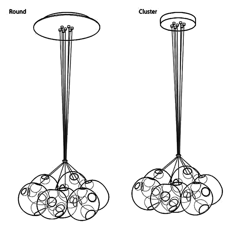 Люстра 28.7 Pendant Chandelier в стиле Bocci