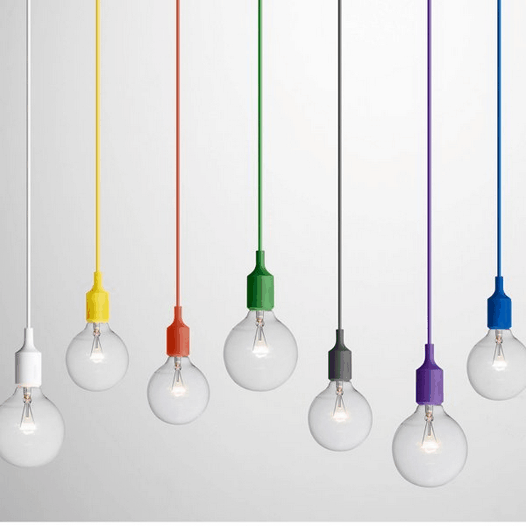 Светильник E27 Color  Фиолетовый в стиле Muuto