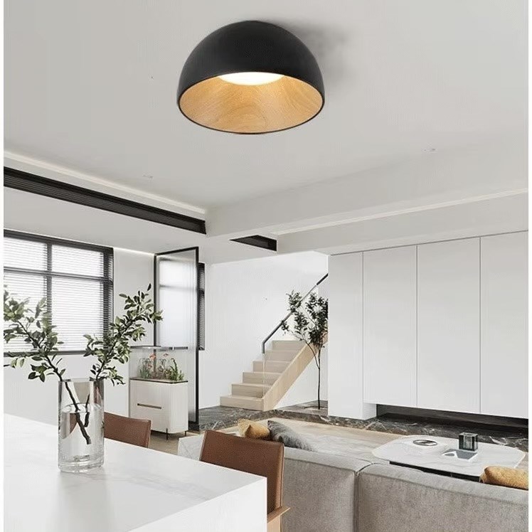 Светильник потолочный Nordic Black and Wood B D50