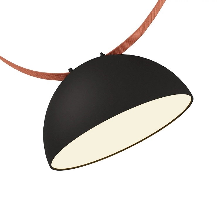 Светильник PLUSMINUS TEXTILE SYSTEM  Semisphere Black D200 mm