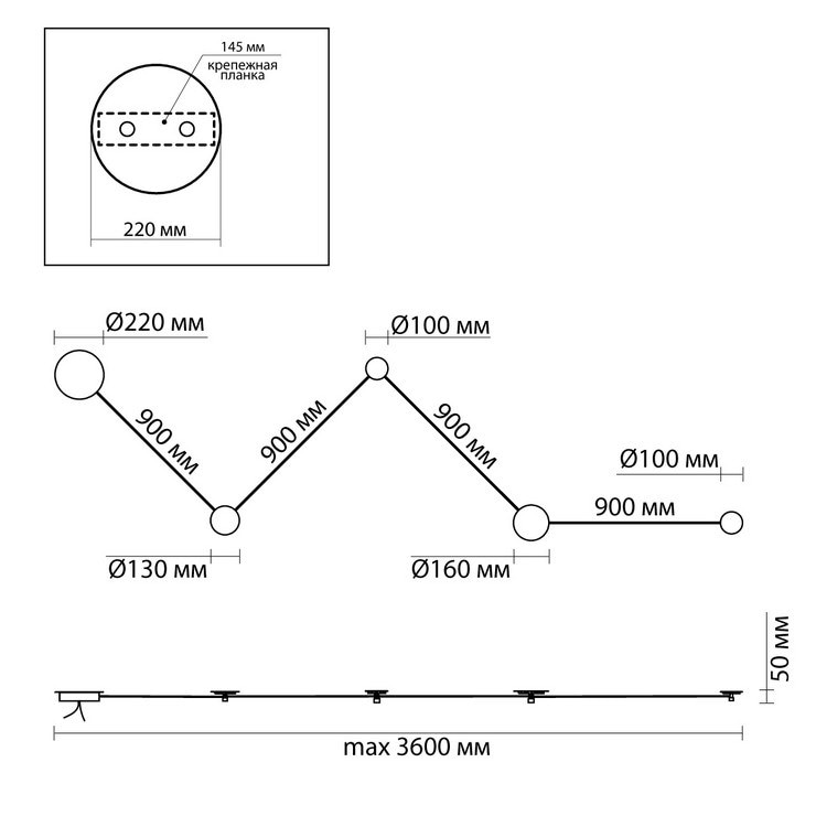 Бра STAIN WALL ZIGZAG