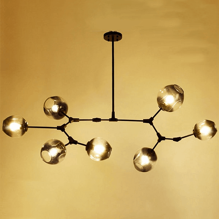 Люстра Branching Bubbles 7 Long Black в стиле Lindsey Adelman