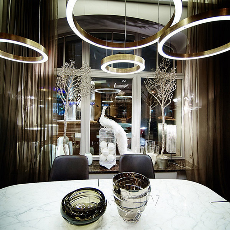 Светильник Light Ring Horizontal D30 Brass в стиле Henge