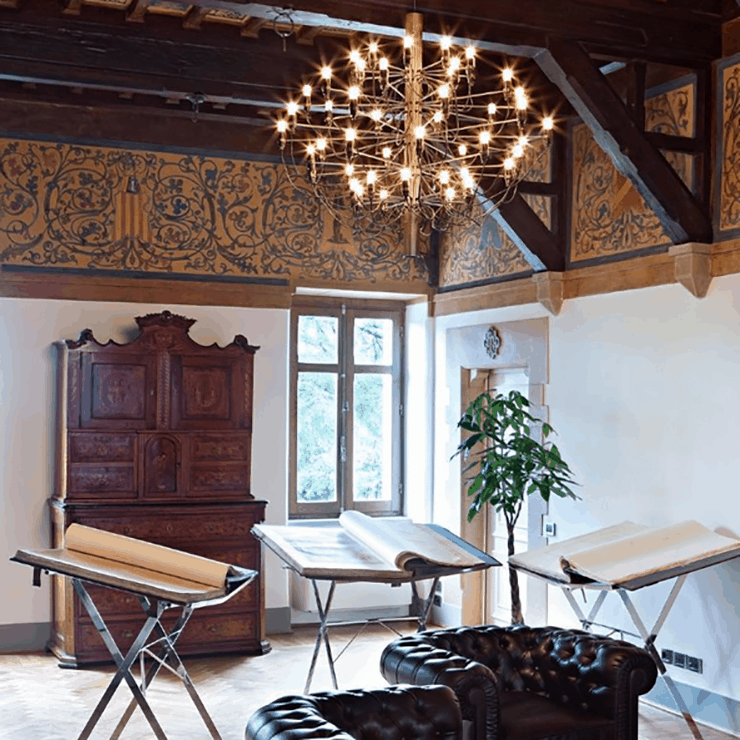 Люстра 2097 50 Gold в стиле Flos