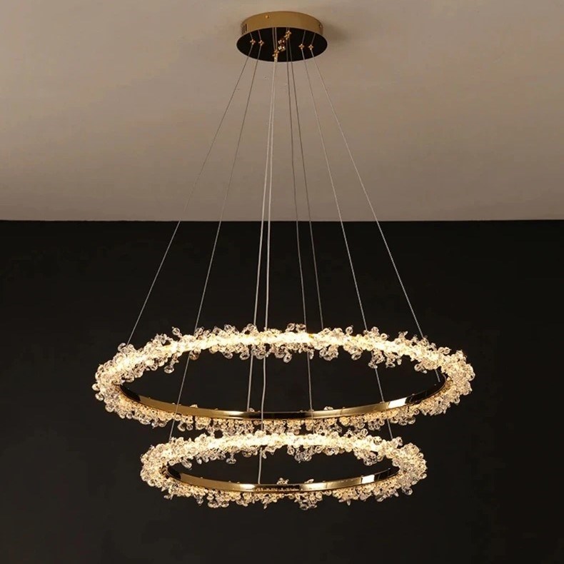 Люстра Halo Crystal Pendant Lamp золото D50