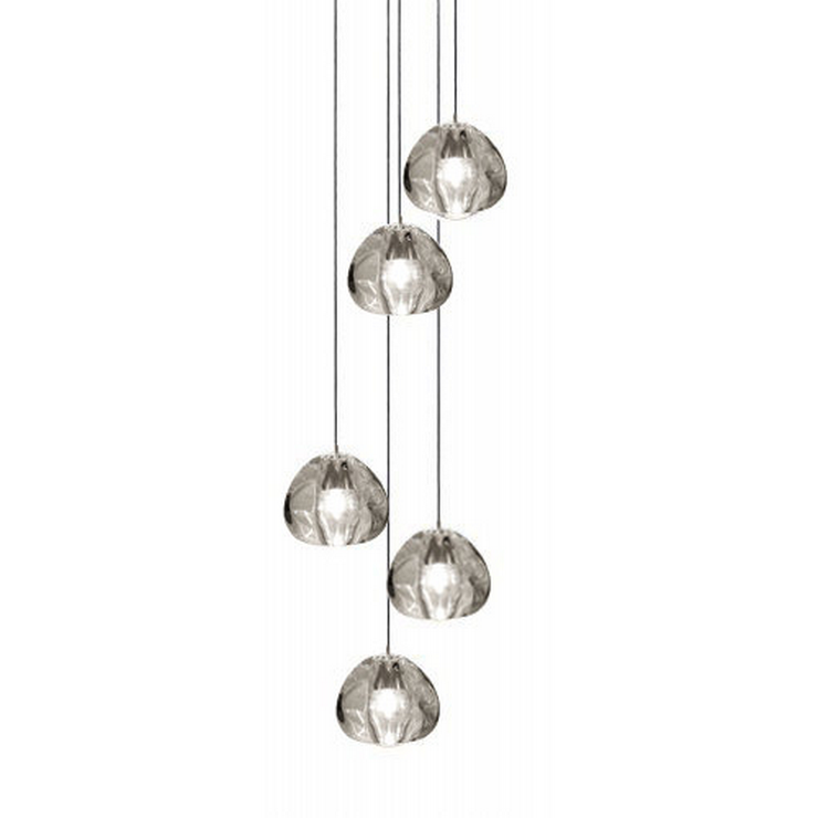 Светильник подвесной Mizu 5 Five Pendant Chandelier в стиле Terzani