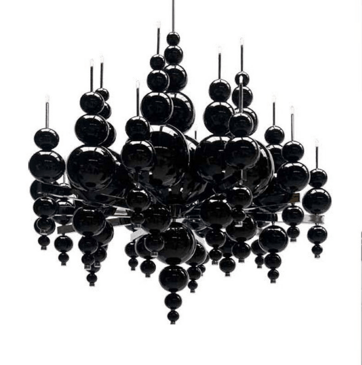 Люстра 12 Tears From Moon 12 плафонов черный в стиле Ilfari