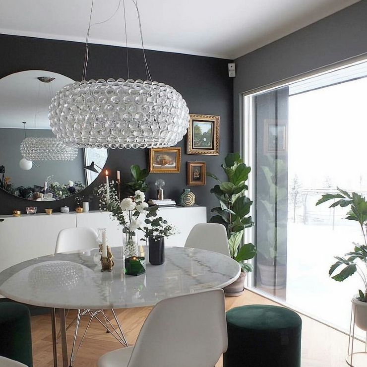 Люстра подвесная Caboche Clear D65 в стиле Foscarini