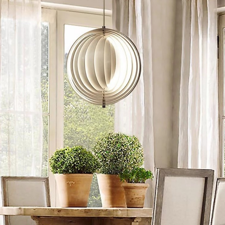 Светильник Moon  Белый в стиле Verner Panton