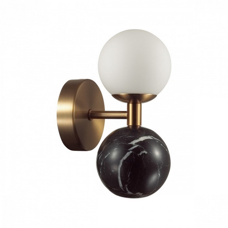 Бра Double Ball Черный мрамор