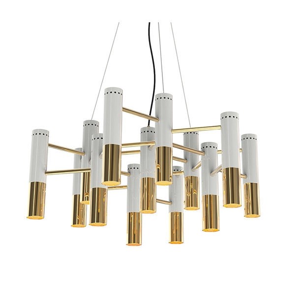 Люстра Ike 19 Lamp Белый+Золотой в стиле Delightful
