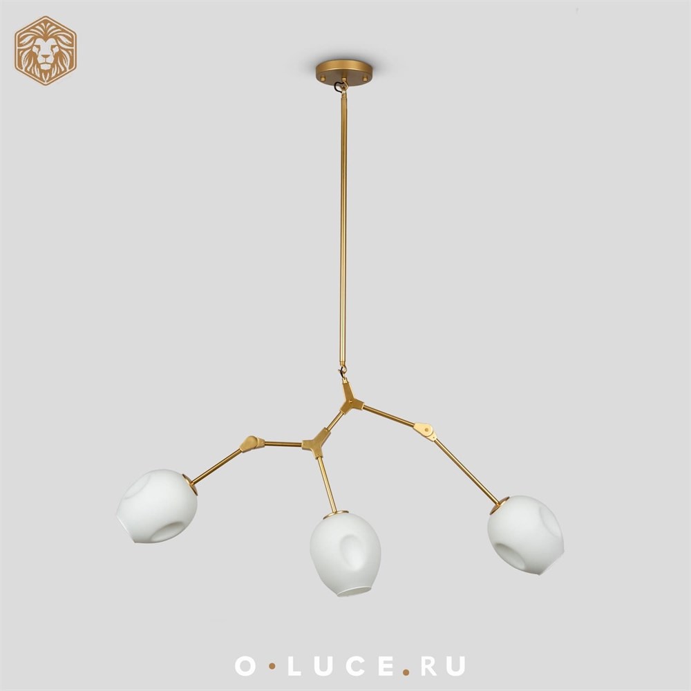 Люстра Branching Bubbles 3 Long Gold в стиле Lindsey Adelman