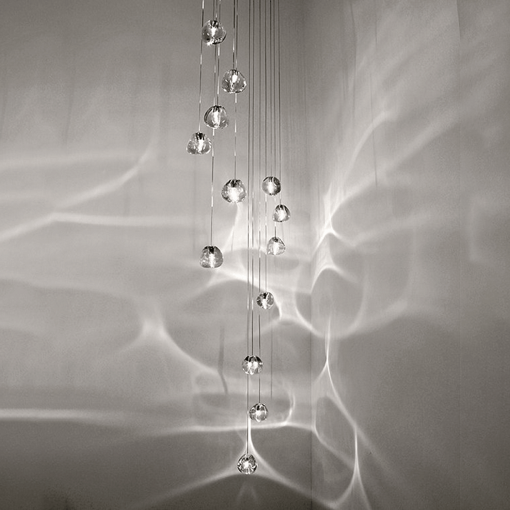 Светильник подвесной Mizu 14 Квадрат / 50 см X 50 см в стиле Terzani