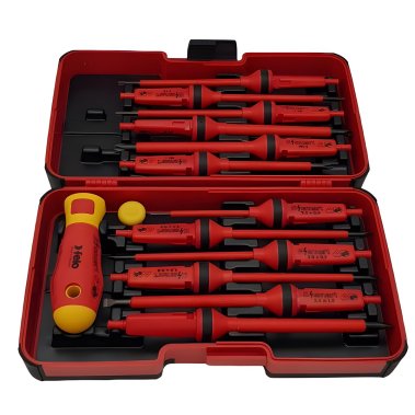 фото Отвертка диэлектрическая с набором насадок, 12 шт. (в кейсе) Smart FELO 06391306