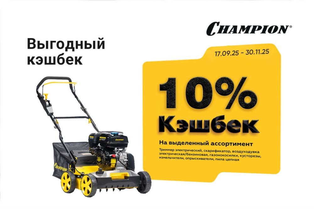Выгодный кэшбек от CHAMPION