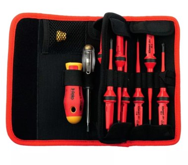 фото Набор диэлектрических стрежней с рукояткой E-SMART 12 шт. (SL/PH/PZ/TX, в сумке) FELO 06381204
