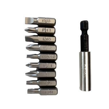 фото Набор бит, 9 шт., с битодержателем FELO 02093110