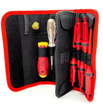 фото Набор диэлектрических стрежней с рукояткой E-SMART 12 шт. (SL/PH/PZ/TX, в сумке) FELO 06381204