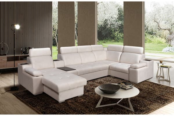 Модульный диван Ройс (столик + розетки + эркер)