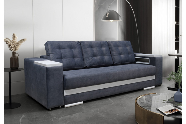 Прямой диван Мадрид-4 (с широким выкатанным подлокотником)