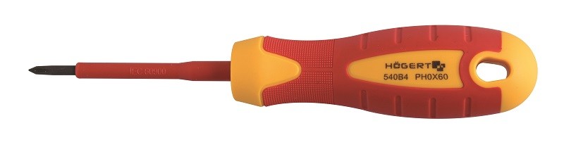 Отвёртка PH2 диэлектрическая 100мм, 1000V, сталь S2